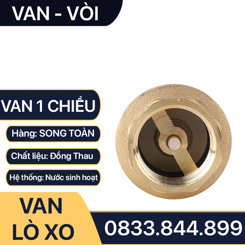 Van Một Chiều Lò Xo, Lúp Pê Một Chiều Lò Xo Đồng Thau