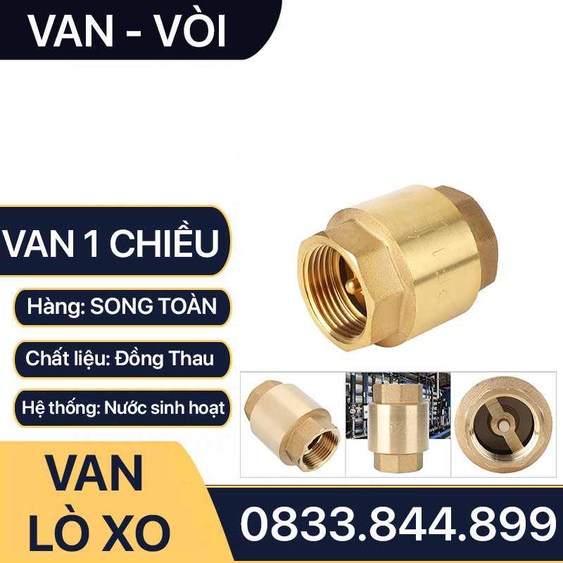 Van Một Chiều Lò Xo, Lúp Pê Một Chiều Lò Xo Đồng Thau