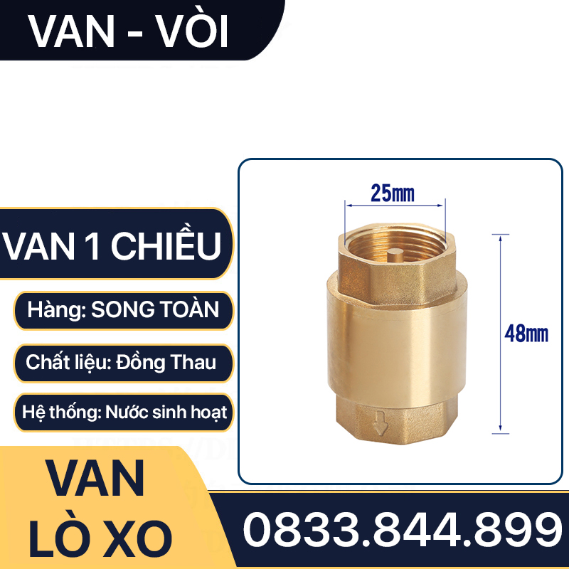 Van Một Chiều Lò Xo, Lúp Pê Một Chiều Lò Xo Đồng Thau