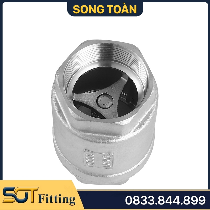 Van Một Chiều Lò Xo Ren Inox 304, Luppe 1 Chiều Lò Xo