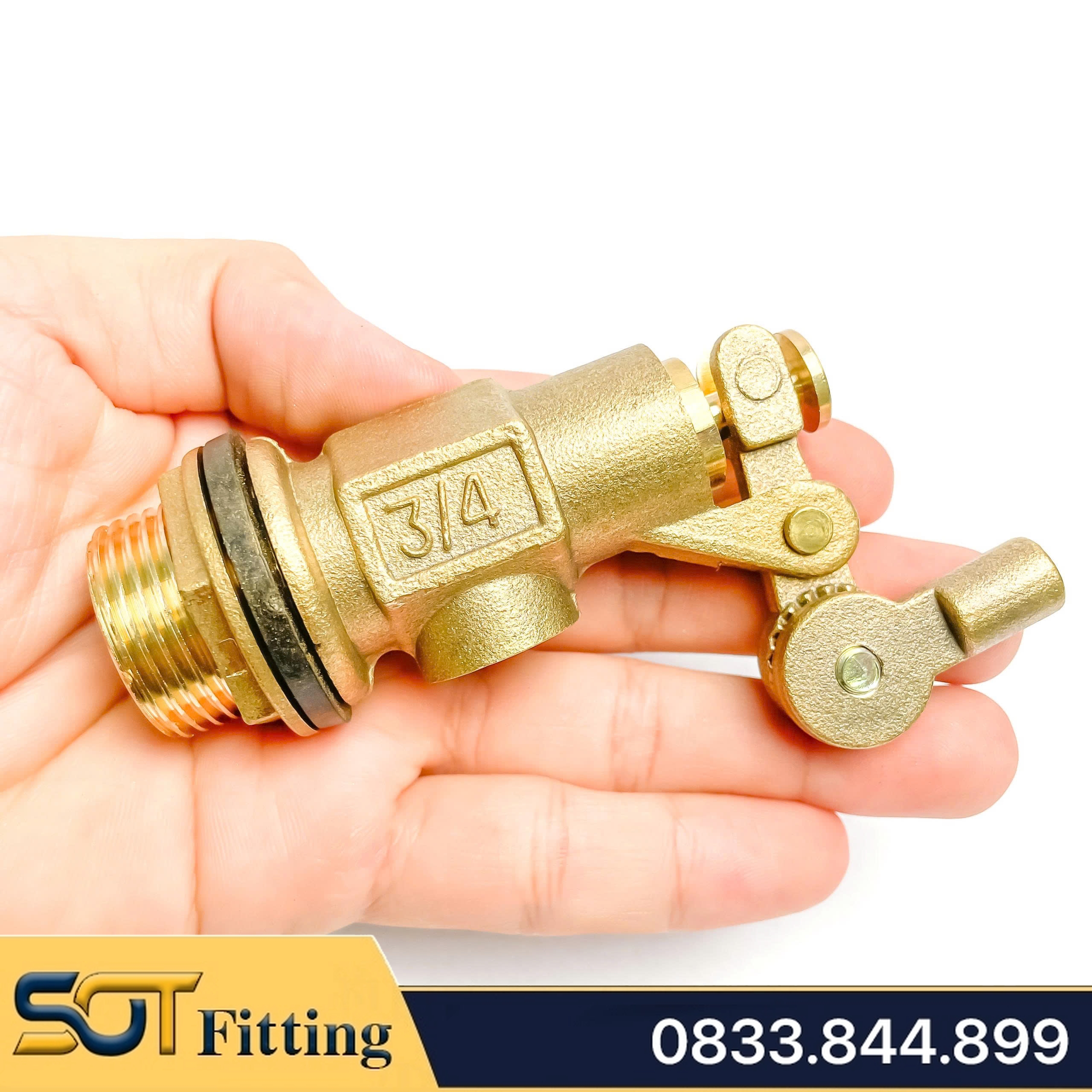 Van Phao Bồn Nước, Tự Động Ngắt Nước 21 27 34 - Đồng Thau