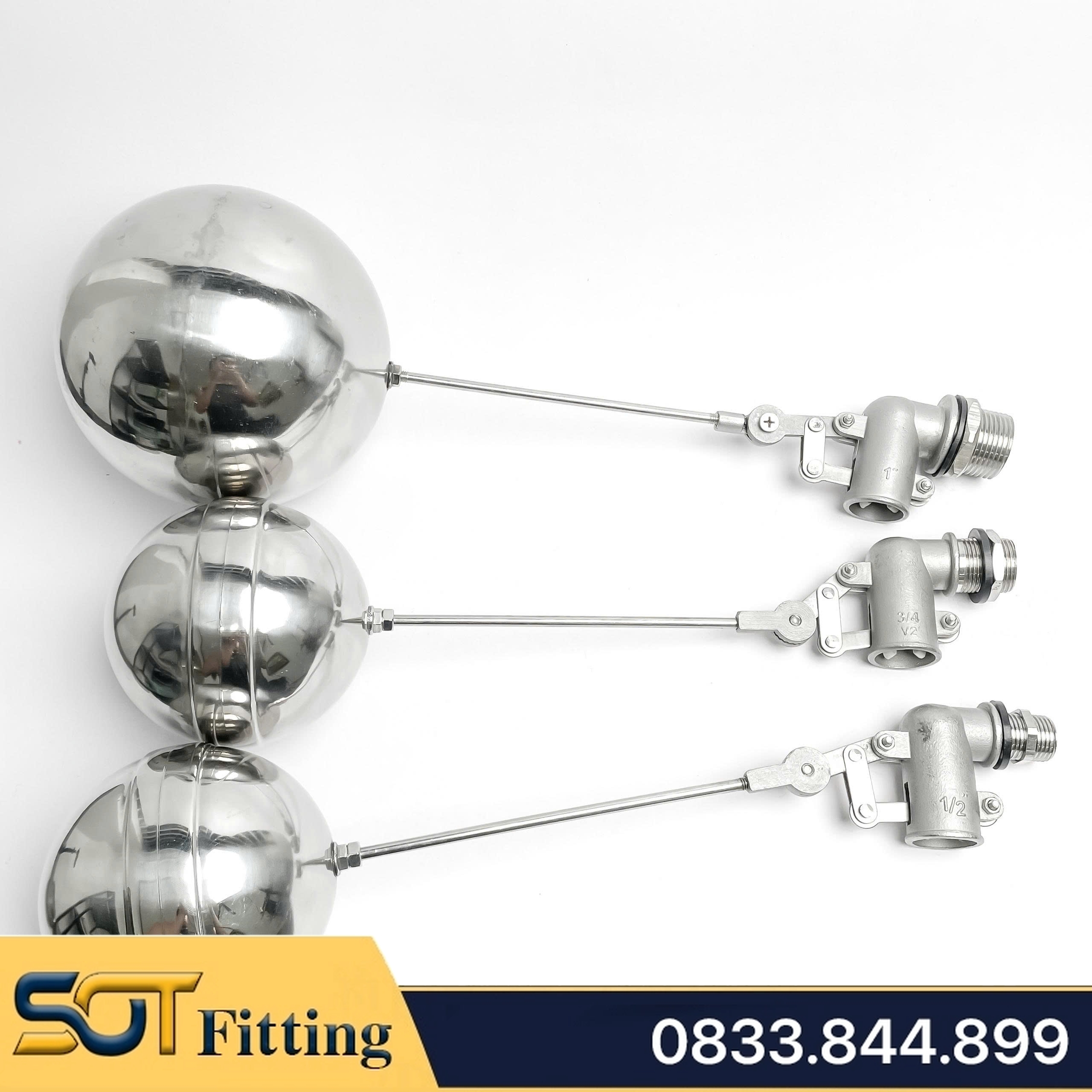 Van Phao Cong Bồn Nước Inox Tự Động Ngắt Nước 21 27 34 - SUS 304