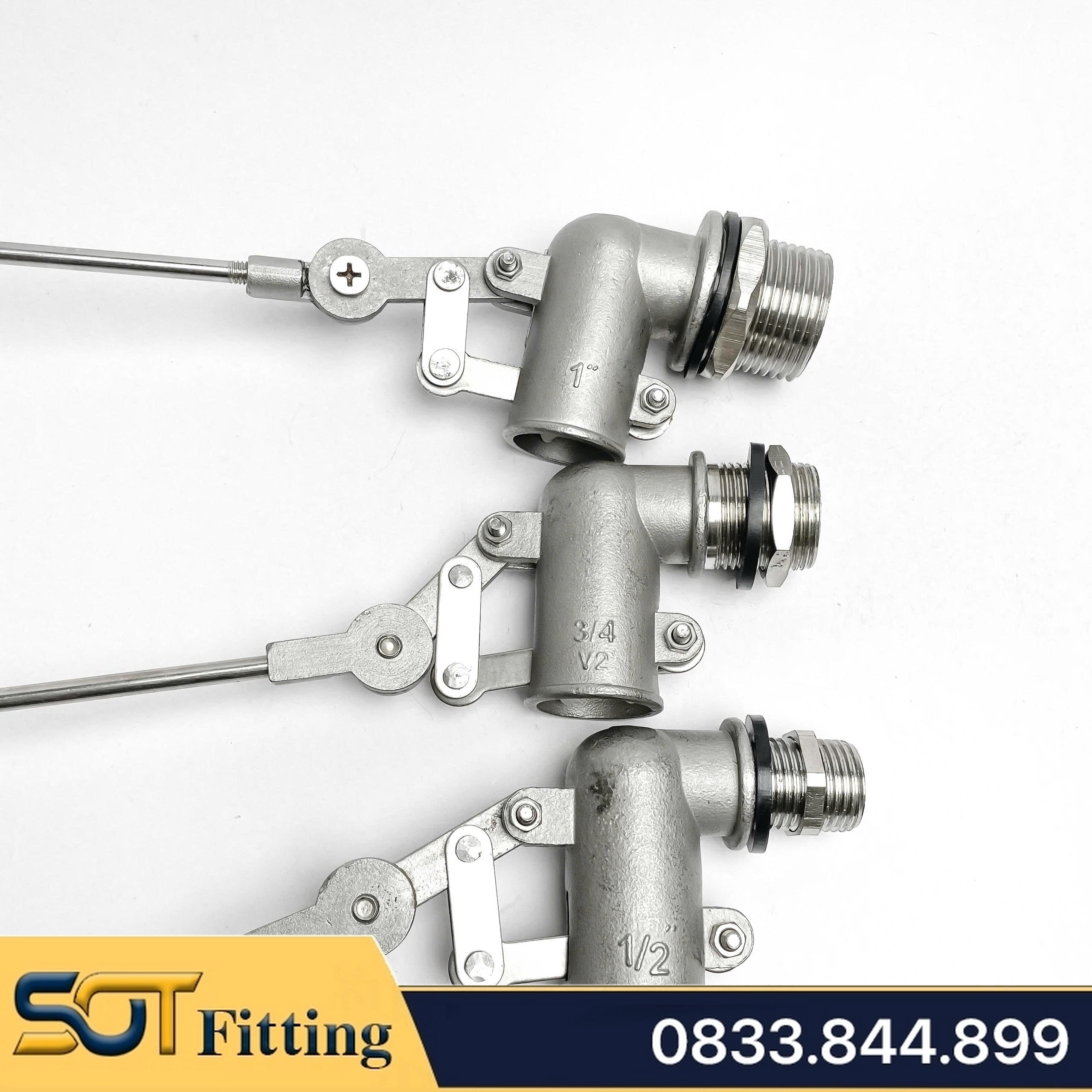 Van Phao Cong Bồn Nước Inox Tự Động Ngắt Nước 21 27 34 - SUS 304