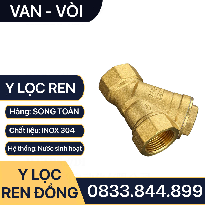 Y Lọc Ren Đồng Thau, Van Lọc Ren Chữ Y