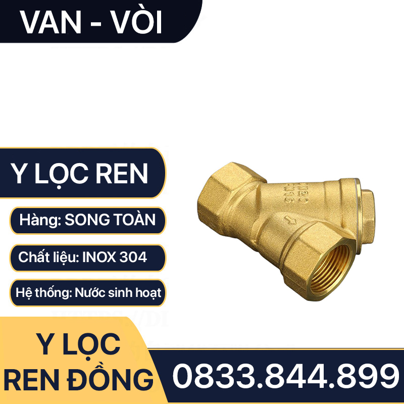 Y Lọc Ren Đồng Thau, Van Lọc Ren Chữ Y