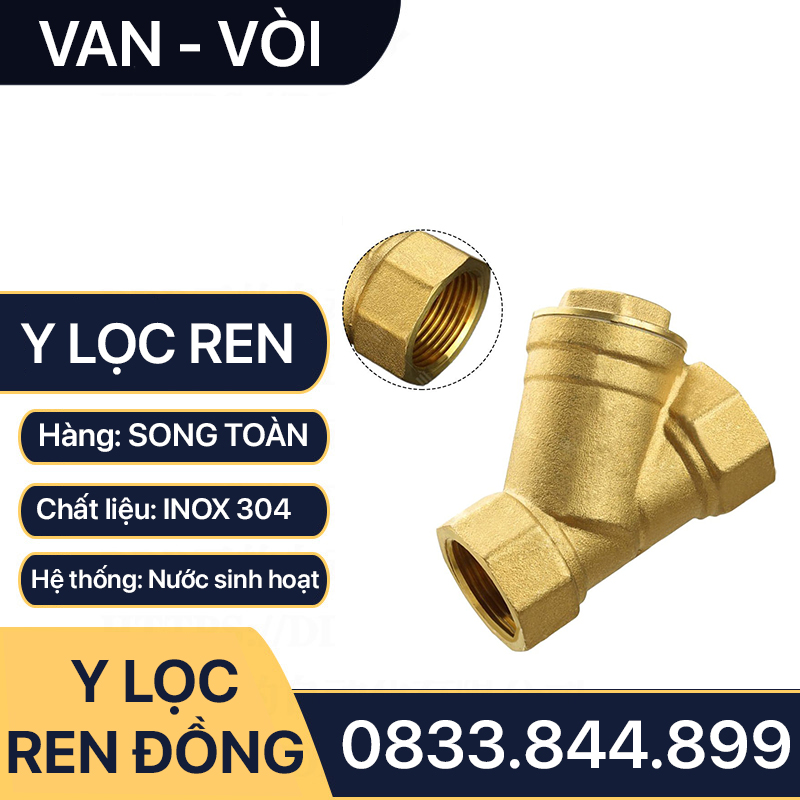 Y Lọc Ren Đồng Thau, Van Lọc Ren Chữ Y