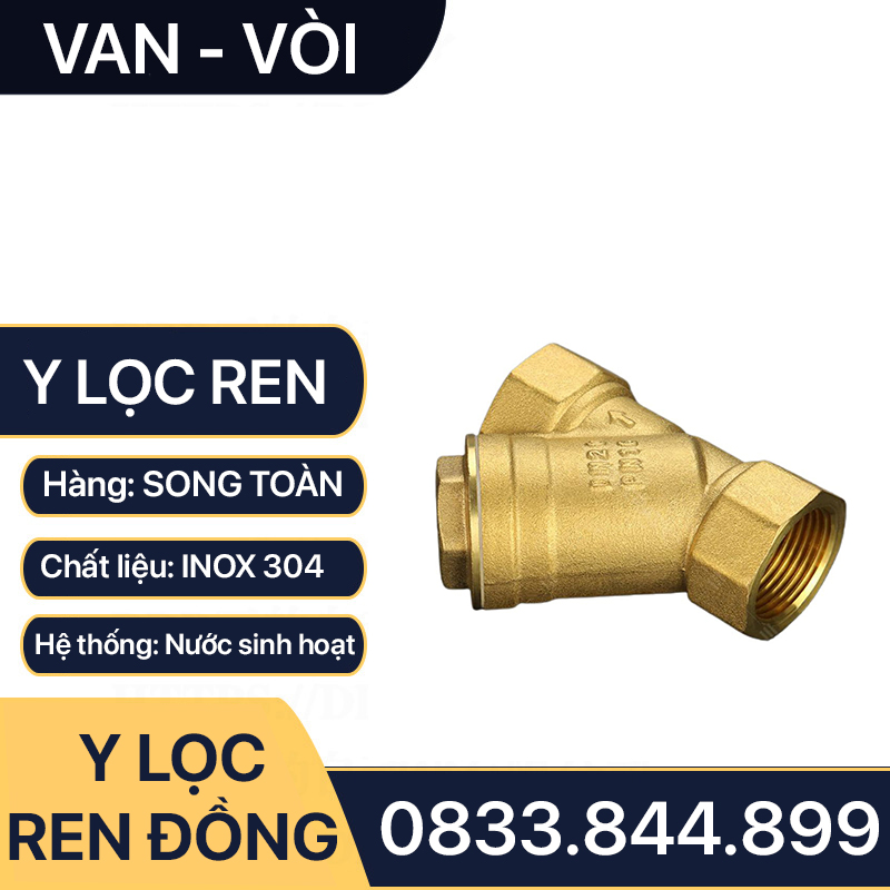 Y Lọc Ren Đồng Thau, Van Lọc Ren Chữ Y