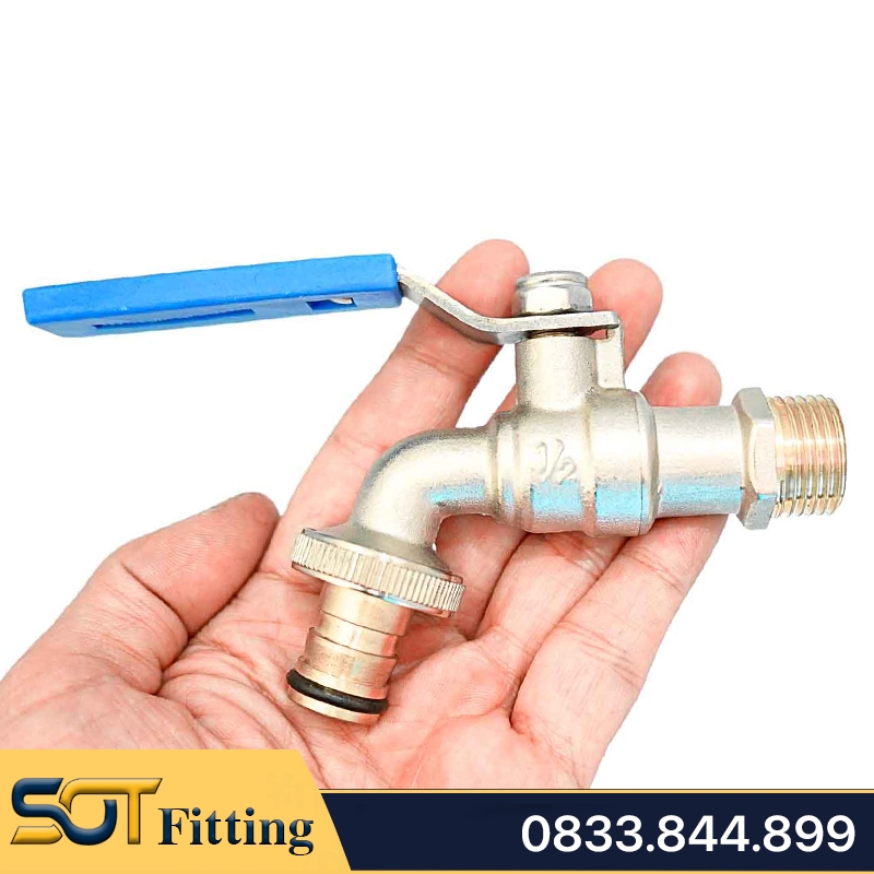 Vòi Đồng Mạ MBV Tay Gạt Nhôm- Brass Taps With Stainless Steel Lever Handle