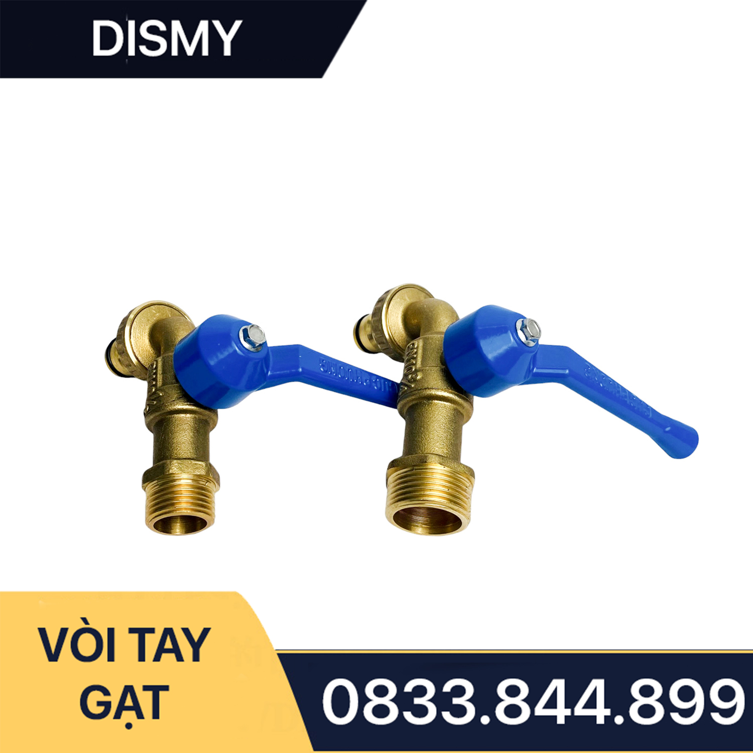 Vòi Gạt Tay Dài Hợp Kim Nhôm Dismy PN10 Đồng  / Long Handle Wiper Brass Tap