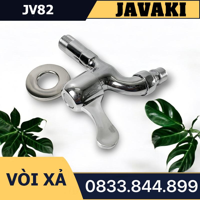 Vòi Hồ JV82 Me Thân Dài Xả Nước Hợp Kim Mạ Crom Tay Bằng Khóa Gạt - Thương Hiệu Javaki