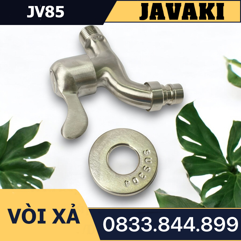 Vòi Hồ JV85 Xả Nước Tay Đúc Khóa Gạt 90 Độ Inox 304 - Thương Hiệu Javaki