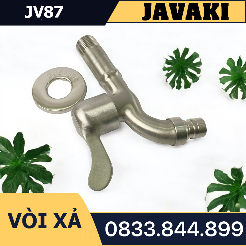 Vòi Hồ JV87 Xả Nước Tay Đúc Gạt Thân Dài Inox 304 - Thương Hiệu Javaki