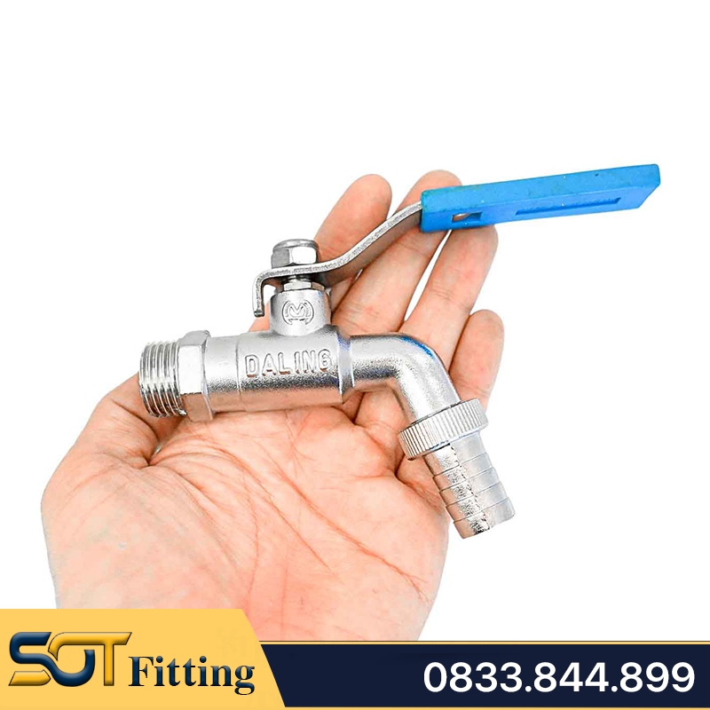 Vòi Kẽm Daling Tay Gạt Inox - Zinc Taps With Stainless Steel Lever Handle