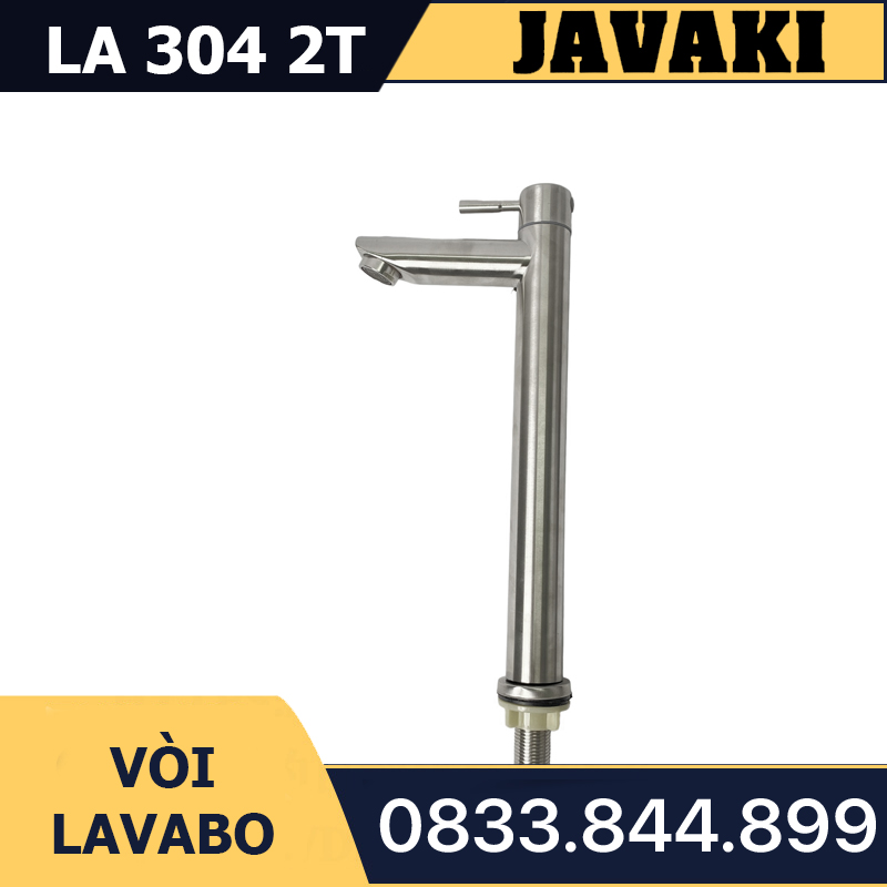 Vòi Lavabo Cao 30cm SUS 304 Dùng Nước Lạnh Javaki | Chất Liệu Bền Bỉ