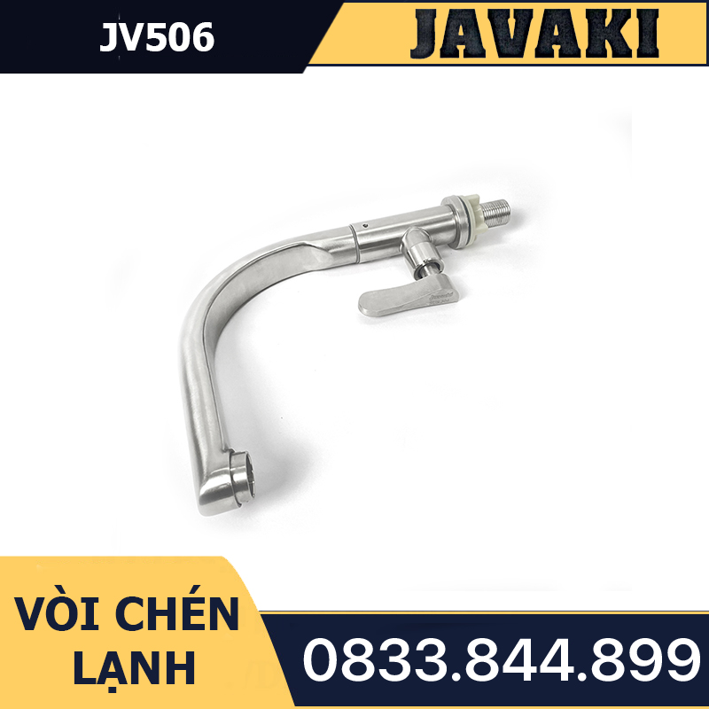 Vòi Rửa Chén Bát JV506 Dùng Nước Lạnh JAVAKI | SUS 304 Cao Cấp Nhám Mờ
