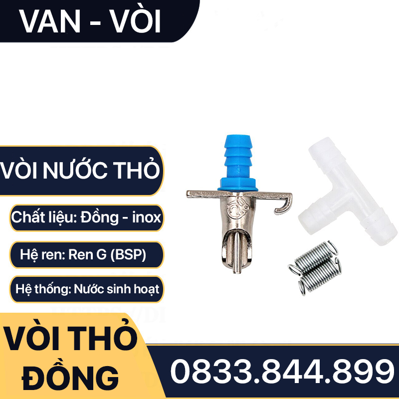 Vòi Thỏ Uống Nước, Vòi Uống Nước Cho Thỏ Đồng Thau