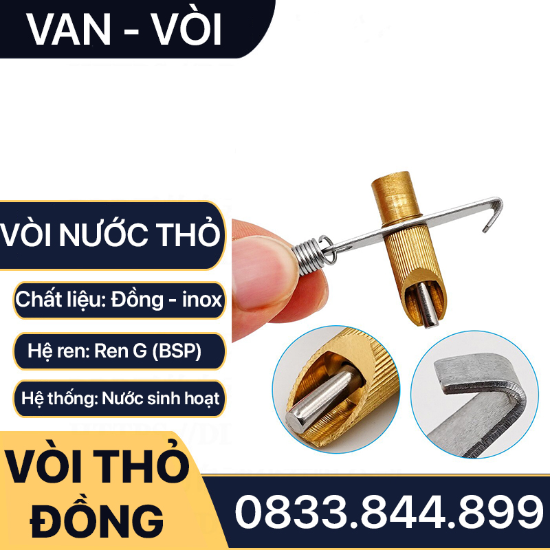 Vòi Thỏ Uống Nước, Vòi Uống Nước Cho Thỏ Đồng Thau