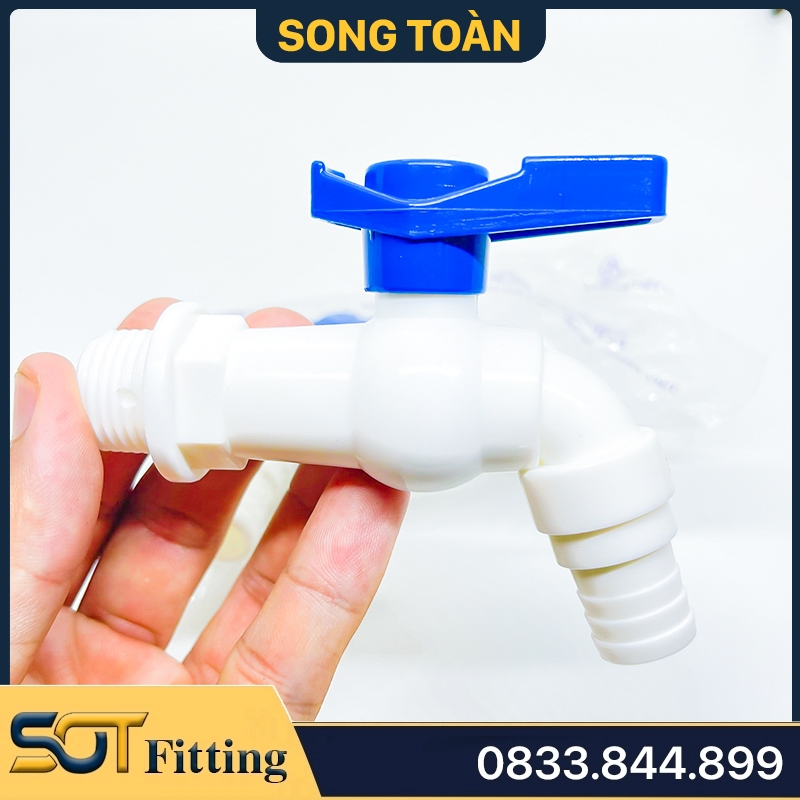Vòi xả nước Tay Gạt 1 chiều xoay 90 độ - Bằng nhựa