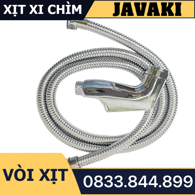 Vòi Xịt Tay Chìm Hợp Kim Gắn Bồn Cầu Bệt Vệ Sinh - Thương Hiệu JAVAKI