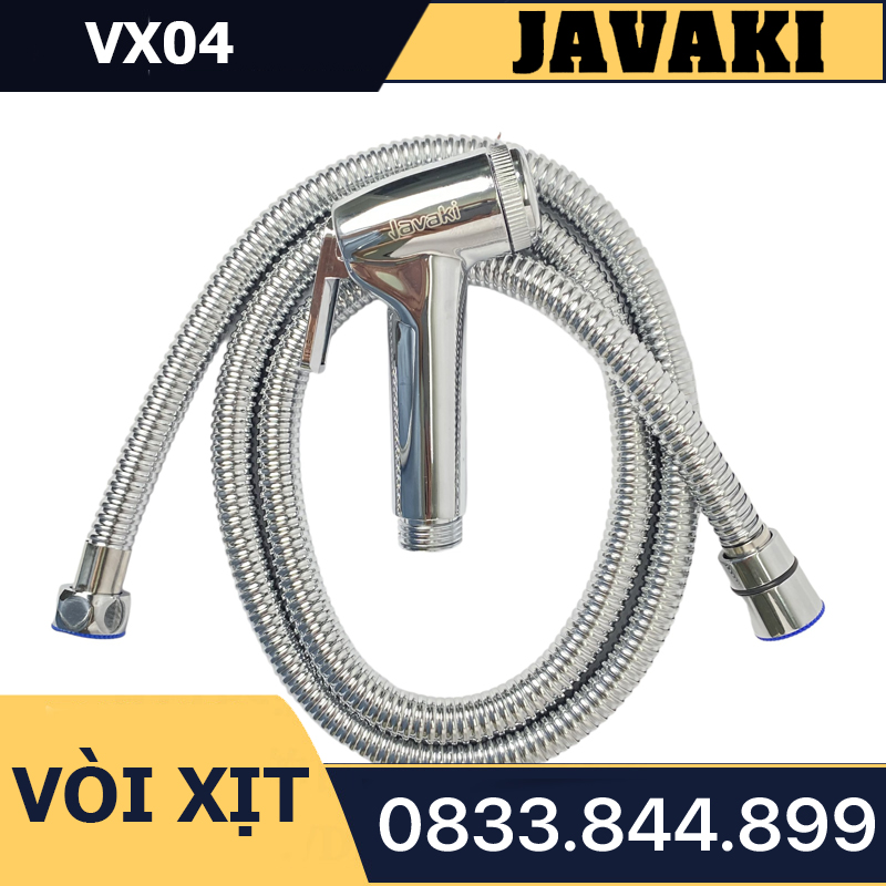 Vòi Xịt VX04 Nhựa Mạ Crom Gắn Bồn Cầu Bệt Vệ Sinh - Thương Hiệu JAVAKI