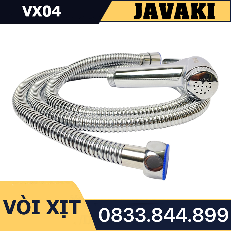 Vòi Xịt VX04 Nhựa Mạ Crom Gắn Bồn Cầu Bệt Vệ Sinh - Thương Hiệu JAVAKI