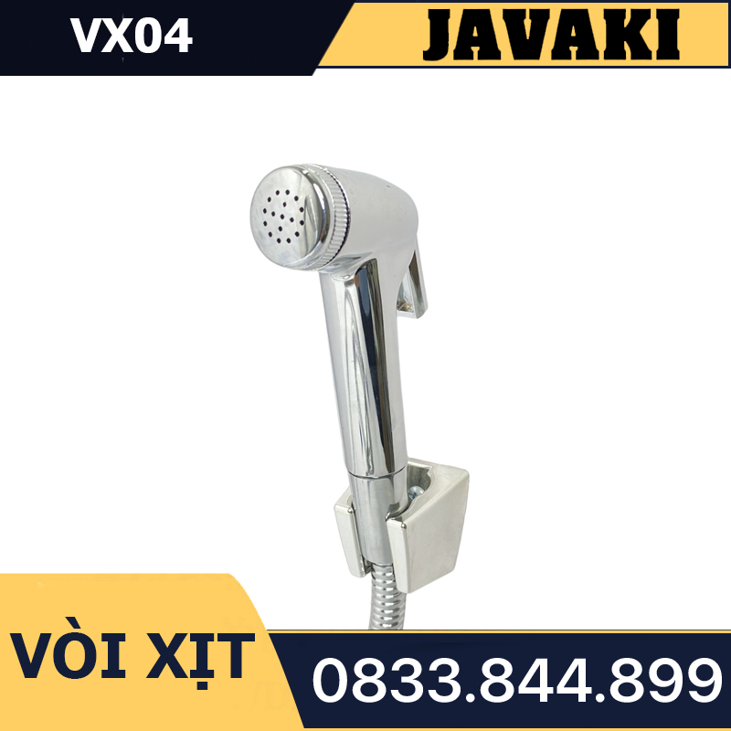 Vòi Xịt VX04 Nhựa Mạ Crom Gắn Bồn Cầu Bệt Vệ Sinh - Thương Hiệu JAVAKI