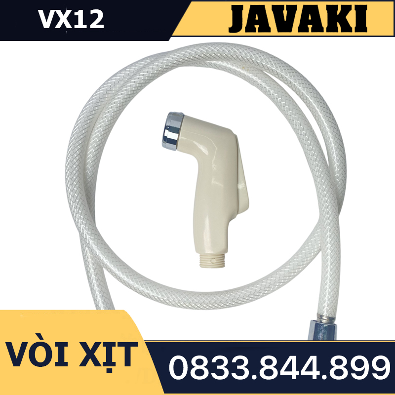 Vòi Xịt VX12 Tay Chìm Nhựa Gắn Bồn Cầu Bệt Vệ Sinh - Thương Hiệu JAVAKI