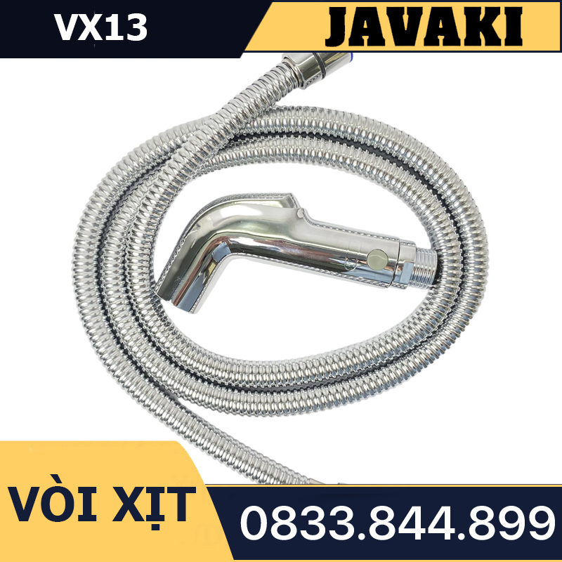 Vòi Xịt VX13 Xoay 360 Độ Nhựa Mạ Crom Gắn Bồn Cầu Bệt Vệ Sinh - Thương Hiệu JAVAKI