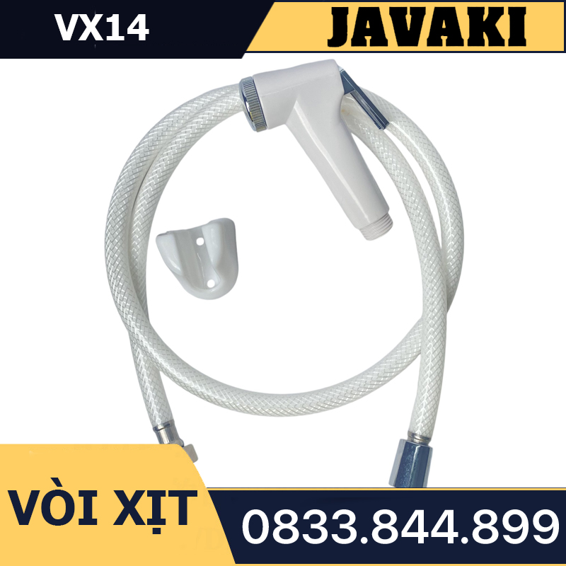Vòi Xịt VX14 Tay Dương Nhựa Gắn Bồn Cầu Bệt Vệ Sinh - Thương Hiệu JAVAKI