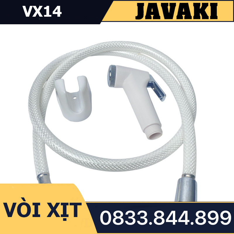 Vòi Xịt VX14 Tay Dương Nhựa Gắn Bồn Cầu Bệt Vệ Sinh - Thương Hiệu JAVAKI