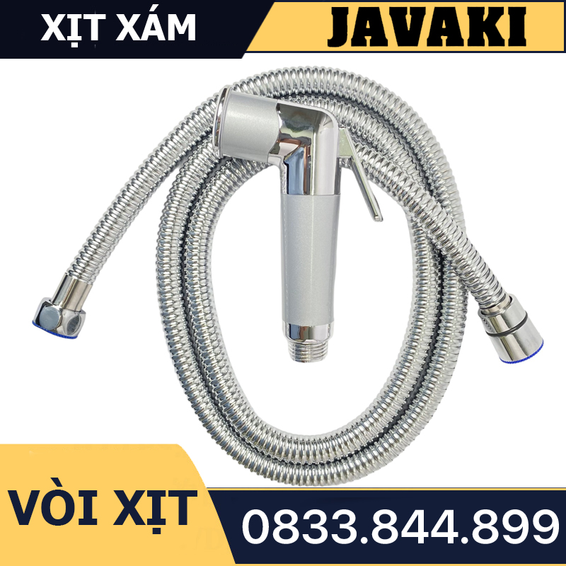 Vòi Xịt Xám Mờ Hợp Kim Gắn Bồn Cầu Bệt Vệ Sinh - Thương Hiệu JAVAKI