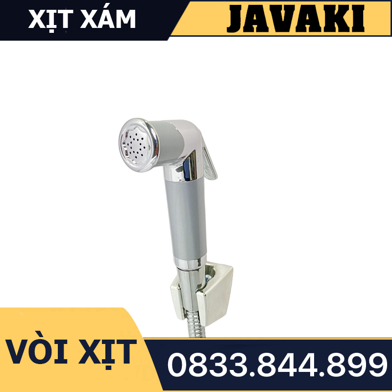 Vòi Xịt Xám Mờ Hợp Kim Gắn Bồn Cầu Bệt Vệ Sinh - Thương Hiệu JAVAKI