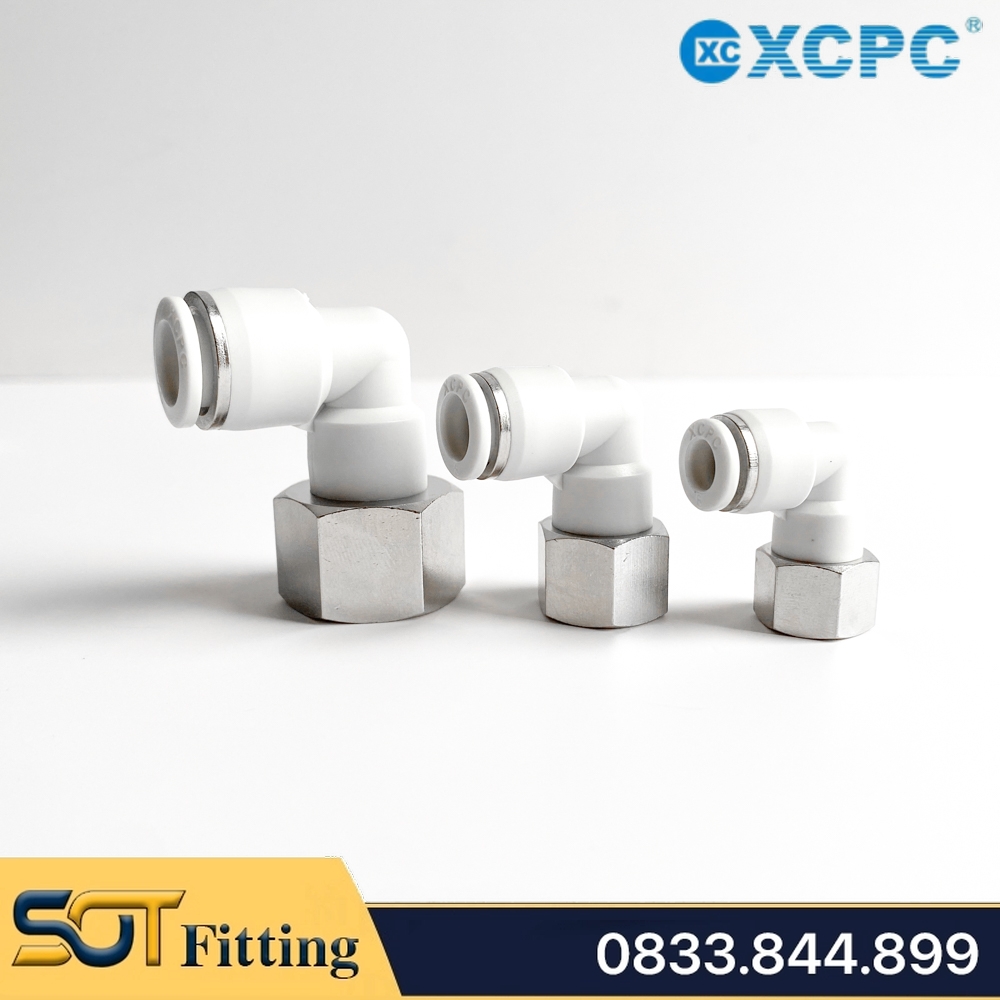 XPLF | CONG 90 ĐỘ REN TRONG NỐI ỐNG 1 CHẠM - PNEUMATIC TUBE FITTINGS
