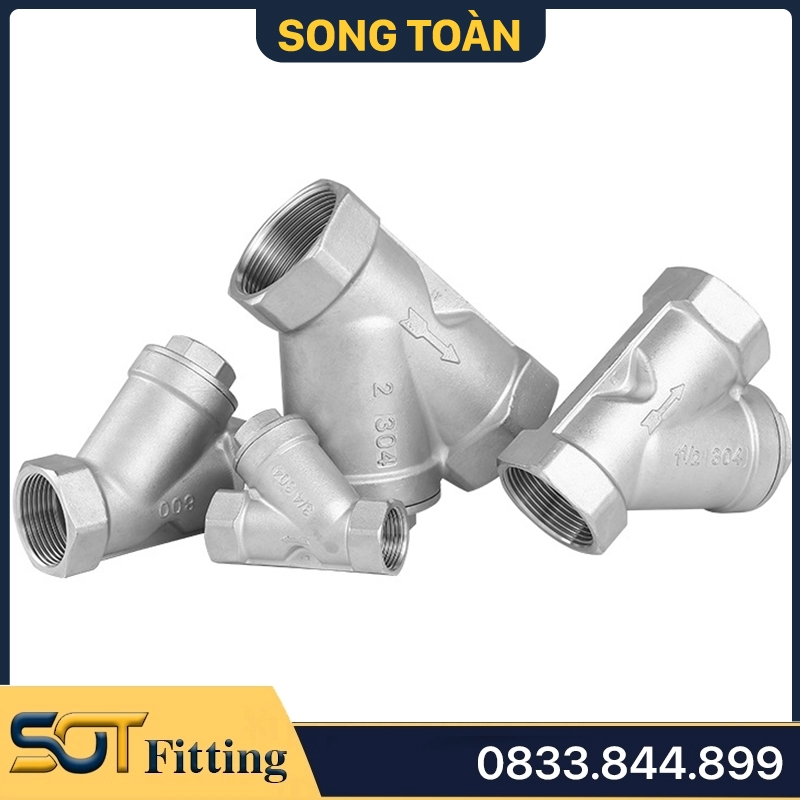 Y Lọc Ren Inox 304, Van Lọc Ren Chữ Y Inox SUS 304