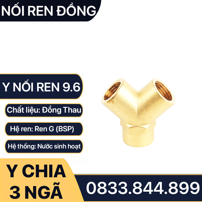 Nối Ren Chữ Y, Nối Ren Trong Chữ Y Chân Ren 9.6 - Đồng Thau