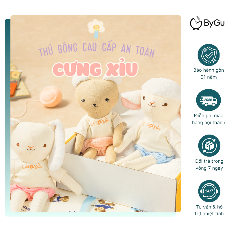 Bygu còn có thú bông an toàn – món quà nhỏ cho tuổi thơ thật dịu dàng
