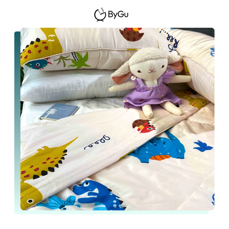 Mền/ chăn chần và gối Lụa Tencel ByGu cho bé - 040