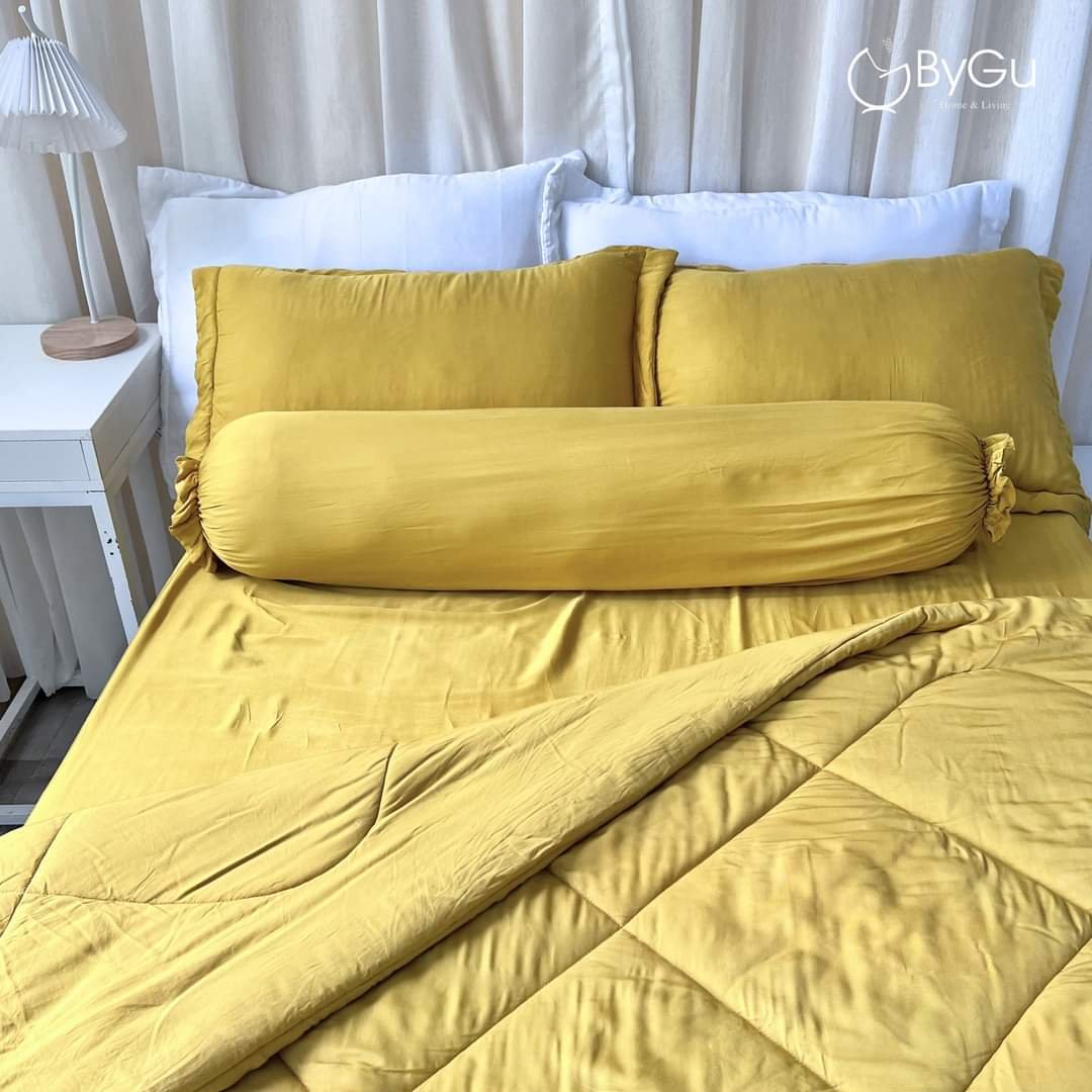 Bộ drap & áo gối lụa Tencel Solid ByGu (4 món)