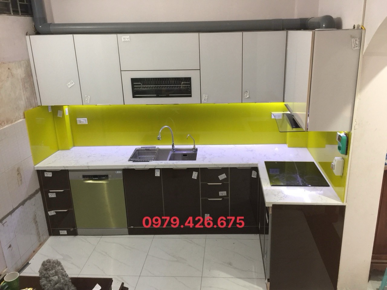 Tủ Bếp Inox cánh Kính Cao Cấp - Báo Giá Tại Xưởng
