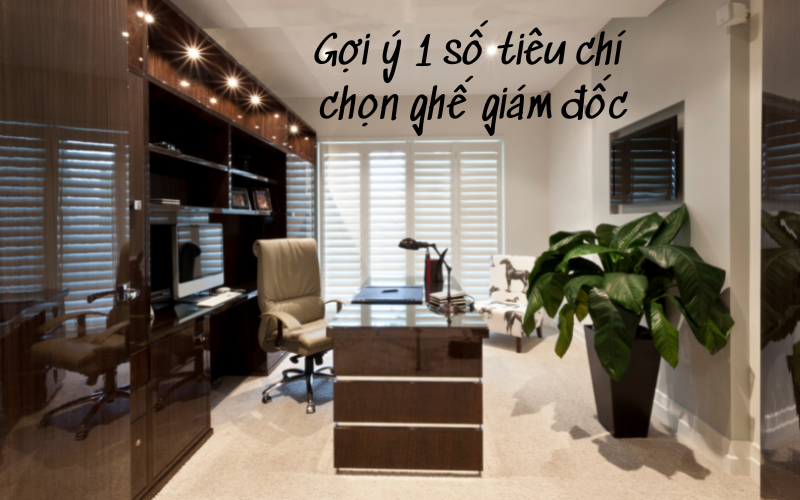 Gợi ý 1 số tiêu chí lựa chọn ghế Giám đốc