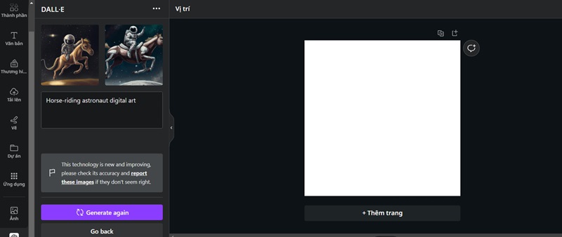 Sử dụng Dall E 3 trên canva