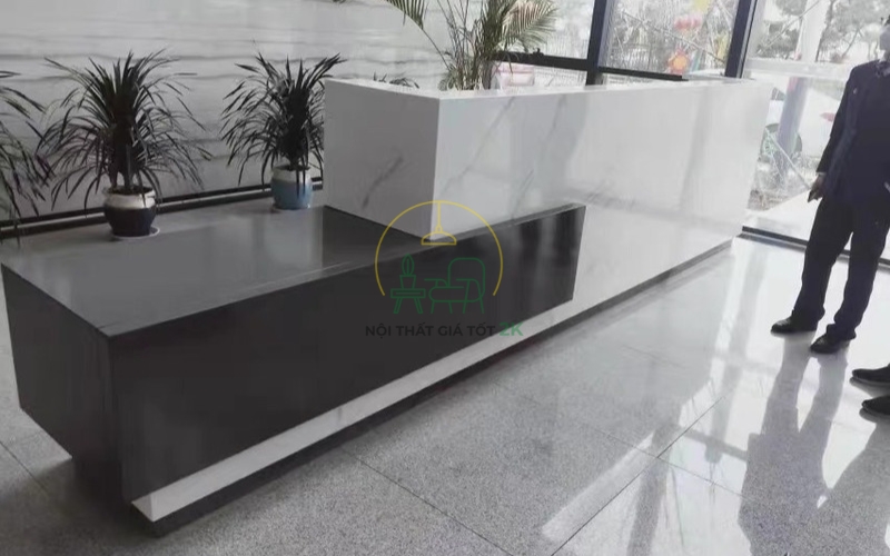 quầy lễ tân hiện đại sang trọng