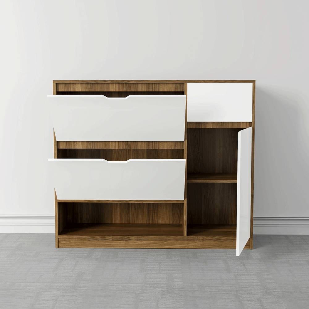 Tủ giầy thông minh 2 tầng TGTM03 - 1 cánh 2 lật 1 ngăn kéo  | Nội Thất giá tốt 2K