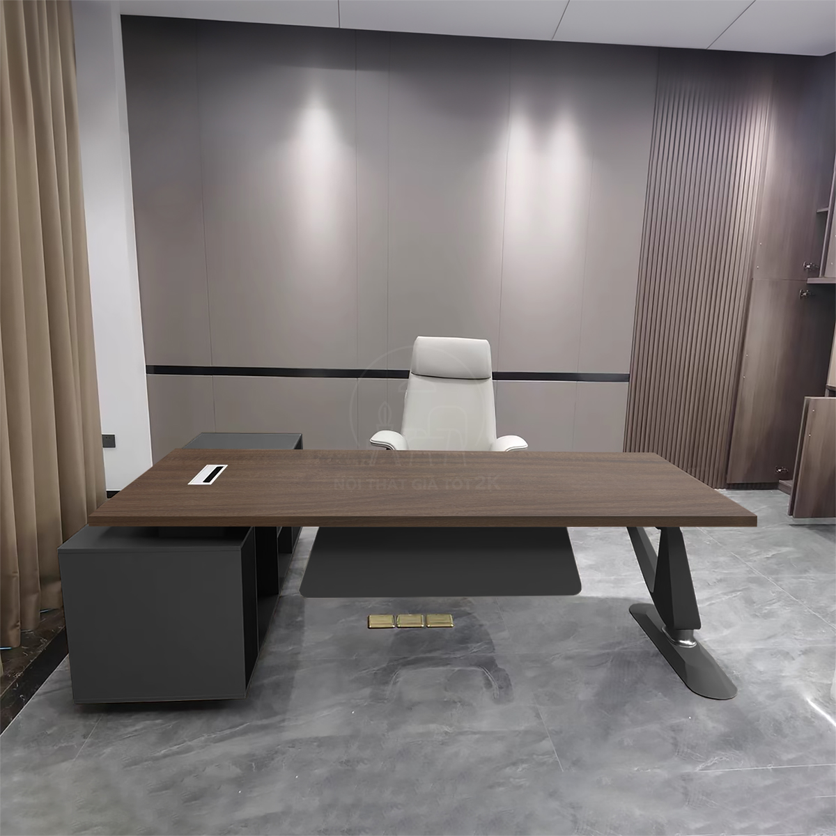 Bàn Giám Đốc Chân Sắt Nhập Khẩu BNK-001