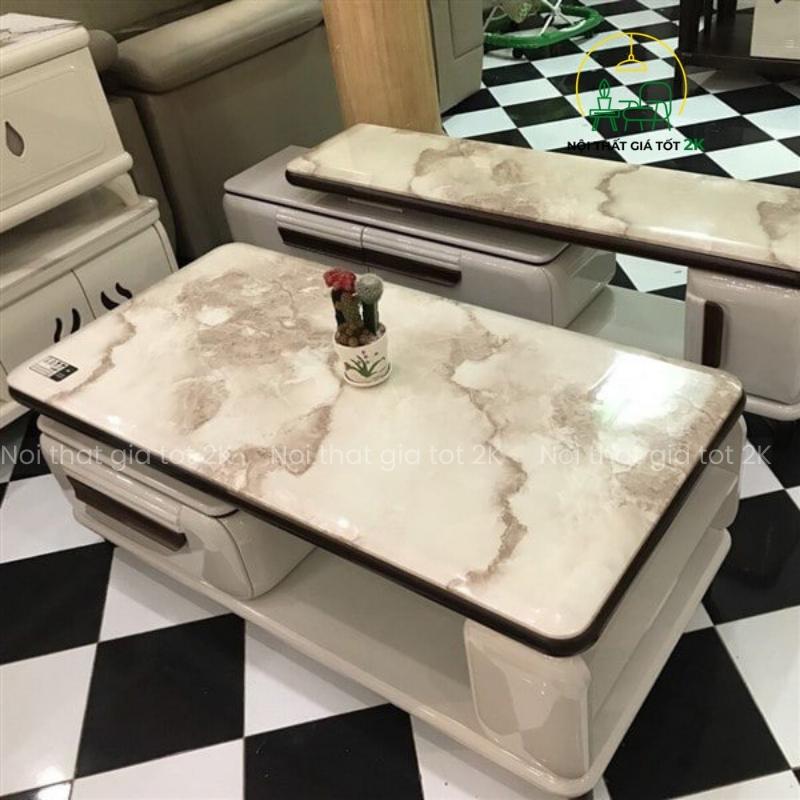 bàn sofa mặt đá loang mới lạ BTS021