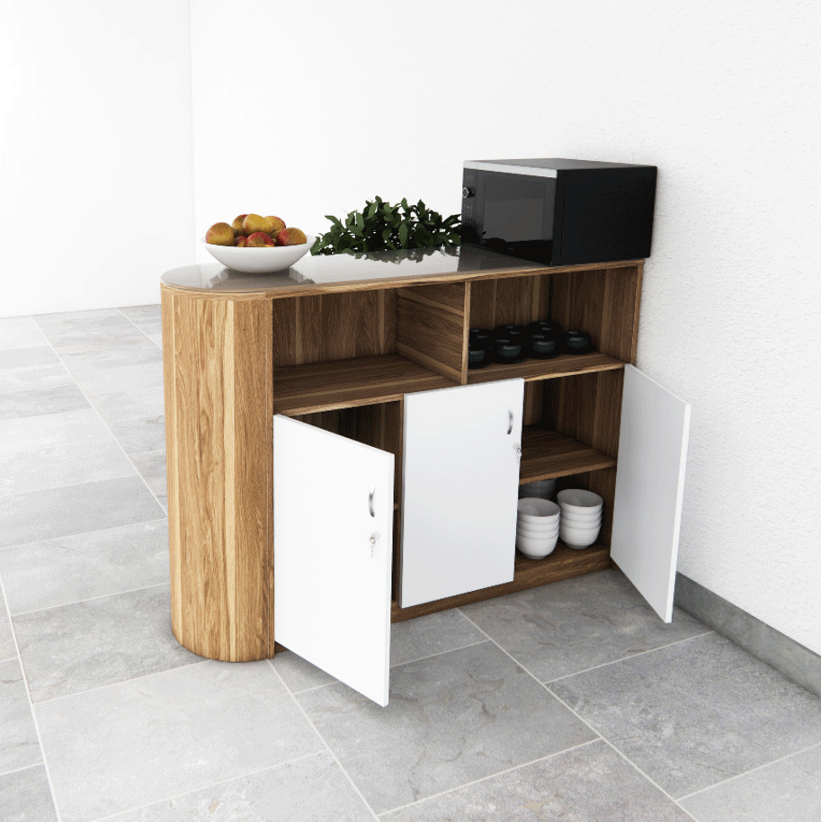 Tủ Pantry 004 140cm Nội Thất 2K – Tủ Bo Cong Thẩm Mỹ