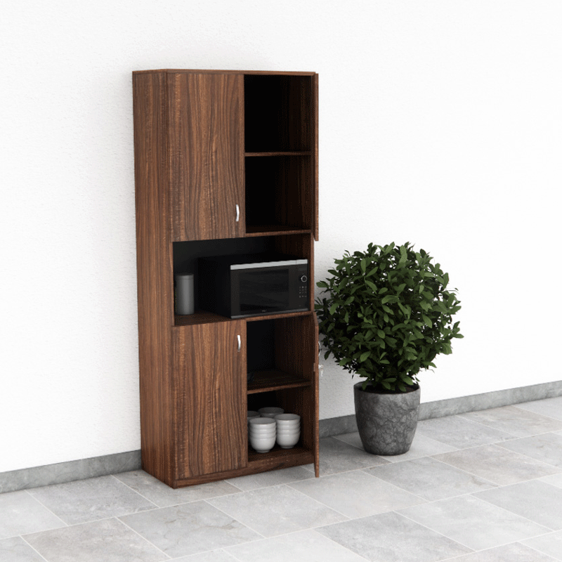 Tủ Pantry 005 Cao 200cm Nội Thất 2K – Tủ Đứng Có Khoang Lò Vi Sóng