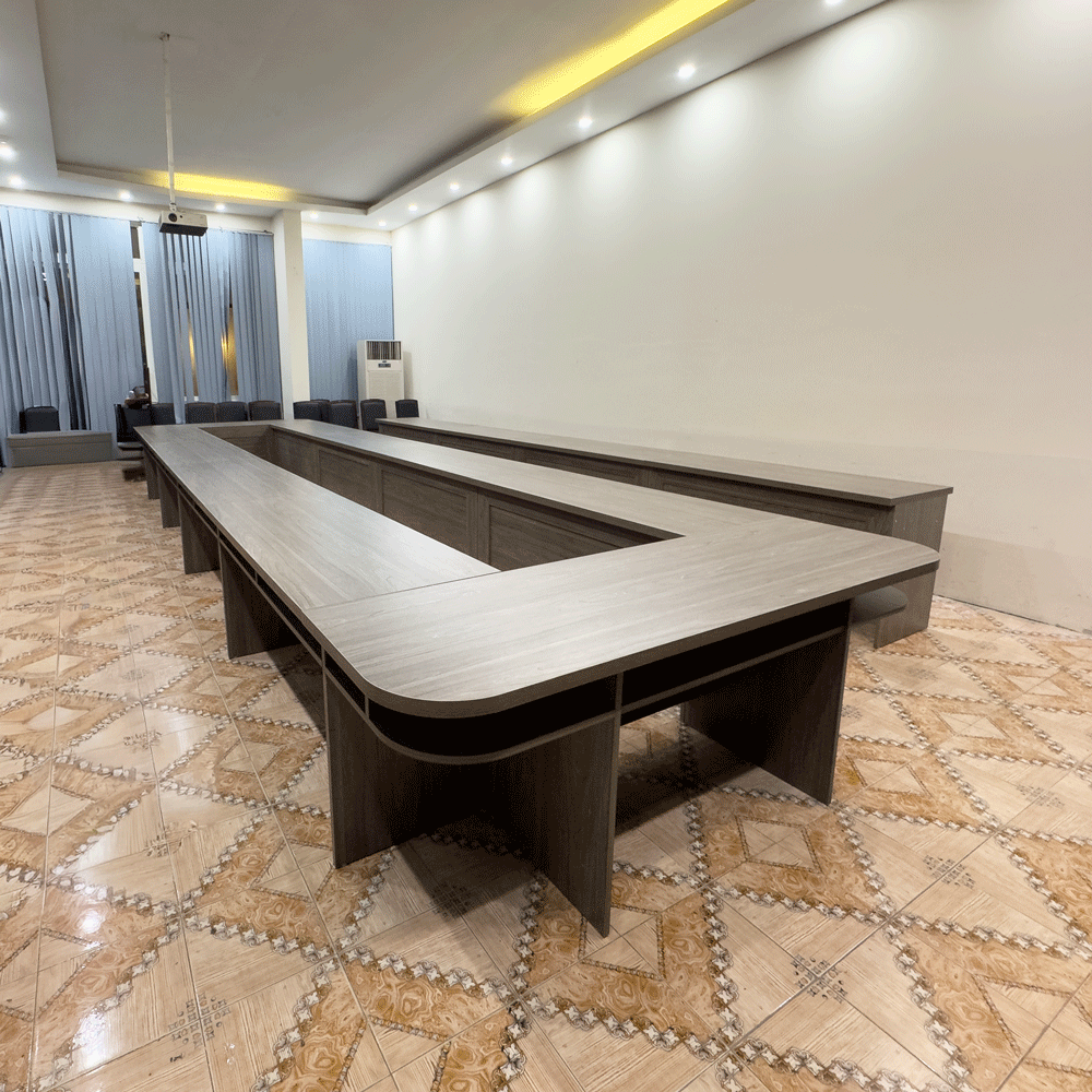 Bàn họp BHL04 – Gỗ MFC phủ melamin màu xám 2862 | Nội Thất giá tốt 2K