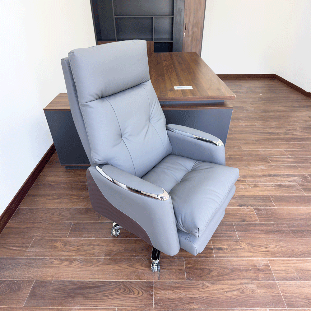 Ghế Giám Đốc GD014 - Da Pu màu xám xanh | Nội Thất giá tốt 2K