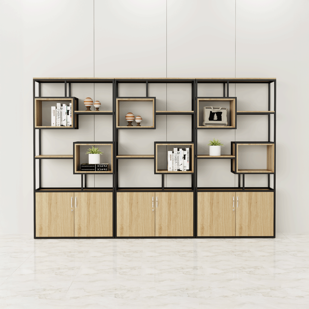 Kệ Trang Trí KG031 - 100cm x 30cm x 200cm màu vàng 388